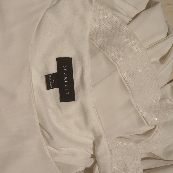 White Scarlett Cape Chiffon Dress - Picture 2 of 7
